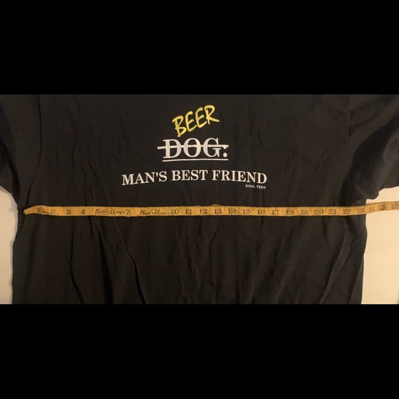 Beer man’s best friend Dog funny graphic T-shirt kool tees - Picture 2 of 6